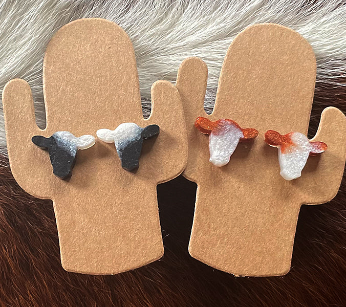 Calf Head Stud Earrings