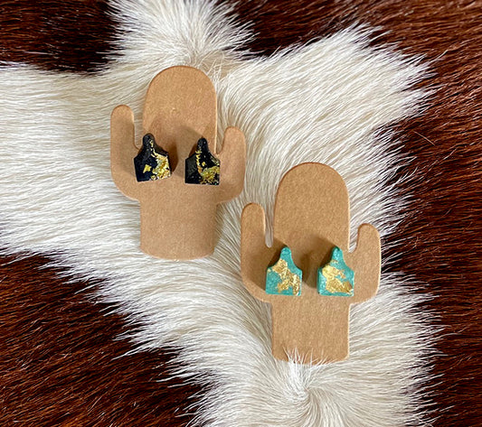 Ear Tag Stud Earrings