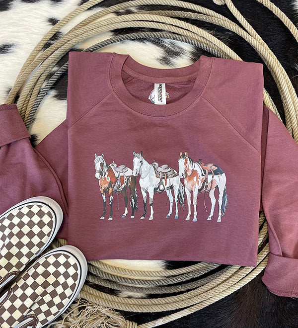 A Good Saddle Horse Crewneck