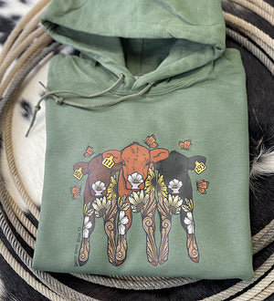 Floral Calf Trio Hoodie