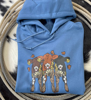 Floral Calf Trio Hoodie