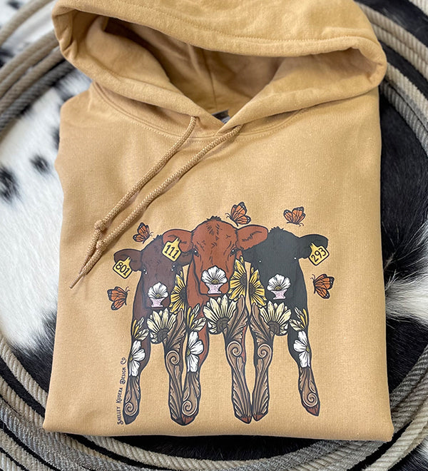 Floral Calf Trio Hoodie