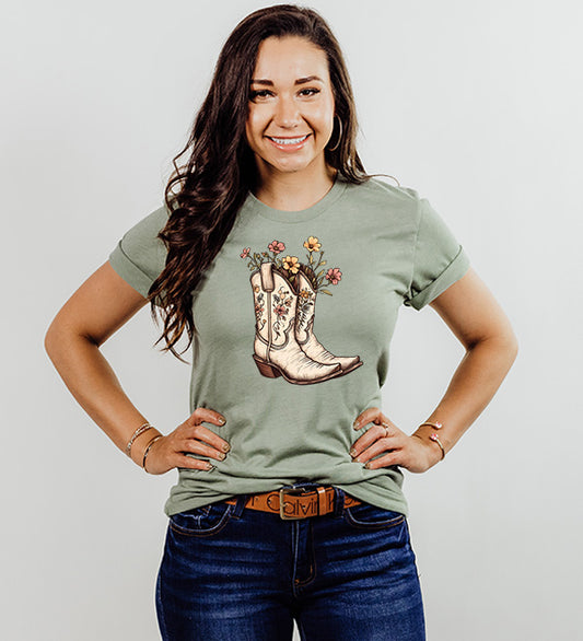 Boot Bouquet T-Shirt