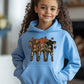 Floral Calf Trio Youth Hoodie